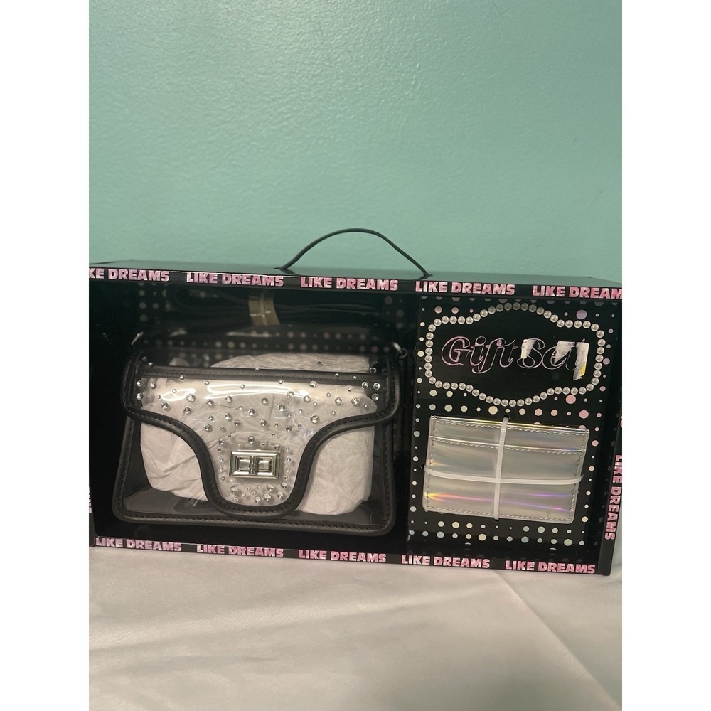 Clear Bag With Silver Wallet gift set